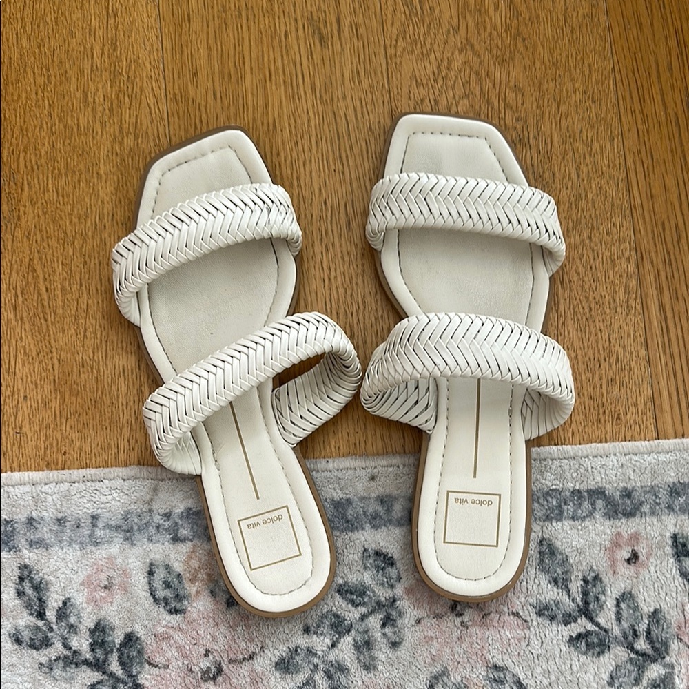 Dolce Vita Cream Double Strap Sandals
